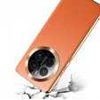 Leather case for Huawei Mate 50 Pro, leather hybrid, orange