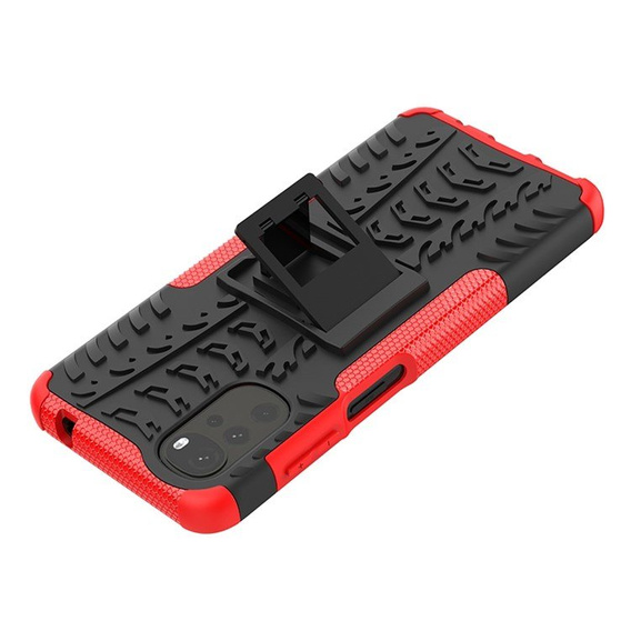 Case for Motorola Moto G22, Tire Armor, red