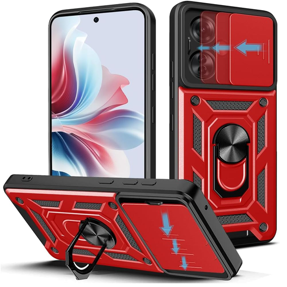 Case for Oppo Reno 11F 5G, CamShield Slide, red