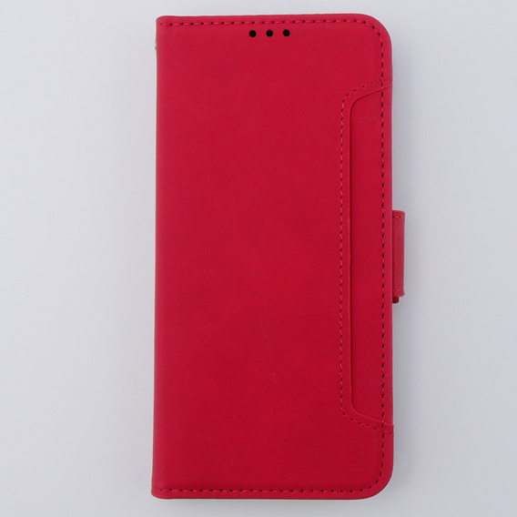 Flip case for Motorola Moto G54 5G, Card Slot, red