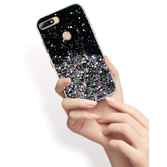 Case for Huawei Y7 2018/Enjoy 8, Glittery, black