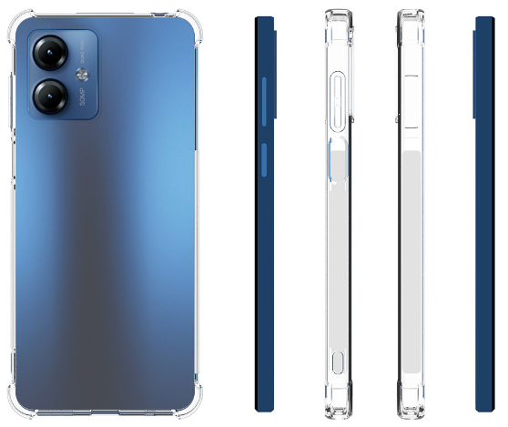 Case for Motorola Moto G14, Dropproof, transparent