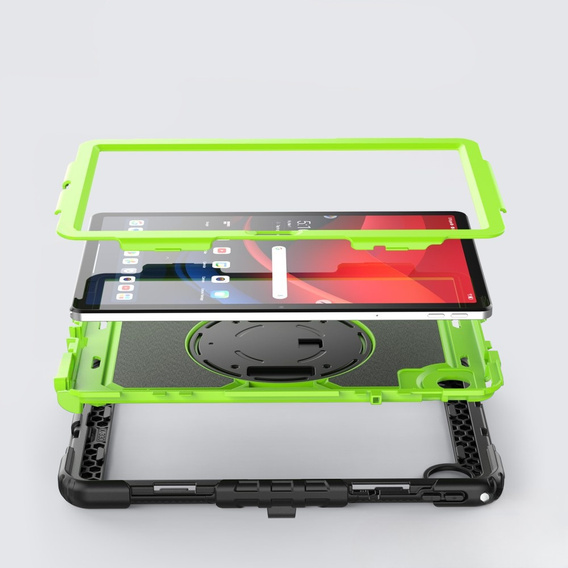 Armored Case for Lenovo Tab M11, protective 360 with stylus slot, green