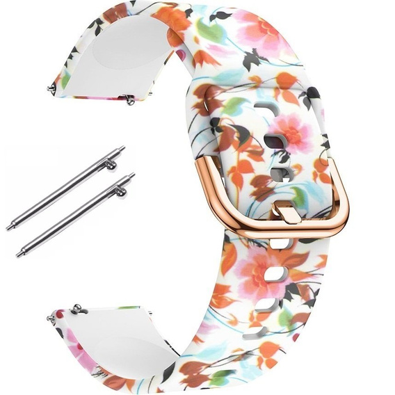 Smooth strap for Samsung Galaxy Watch Active 22mm, Bird and Flower