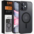 Case for iPhone 11, for MagSafe, ERBORD Matt Case, black + Screen Glass
