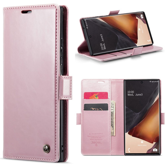 CASEME flip case for Samsung Galaxy Note 20 Ultra, Waxy Textupink, pink