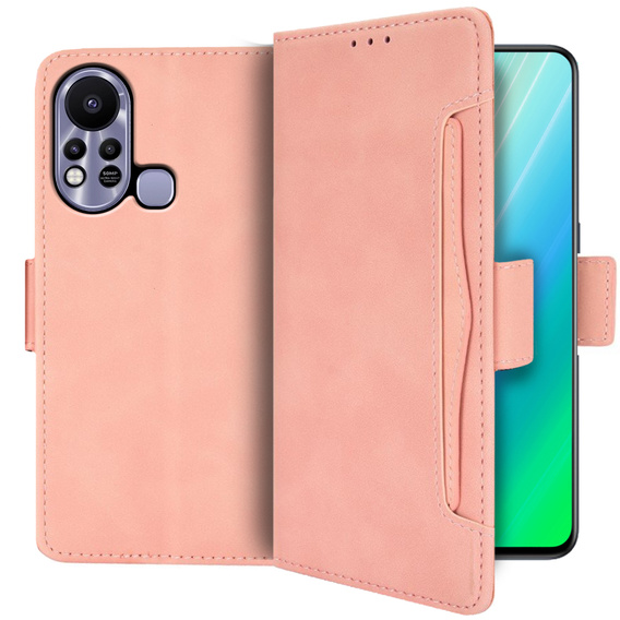 Flip case for Infinix Hot 11s, Card Slot, pink