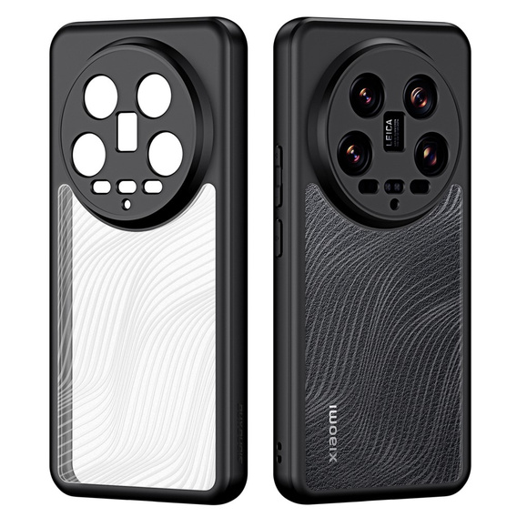 DuxDucis case for Xiaomi 14 Ultra, Aimo case, transparent / black