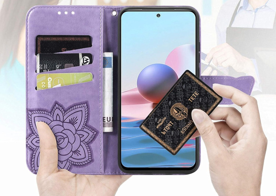 Flip case for Oppo A40 / Oppo A40m, Butterfly, purple