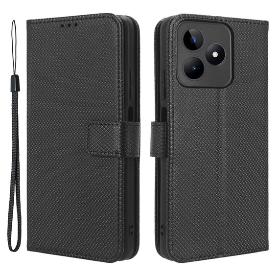 Flip case for Realme Note 50, Wallet Smart Magnet, black