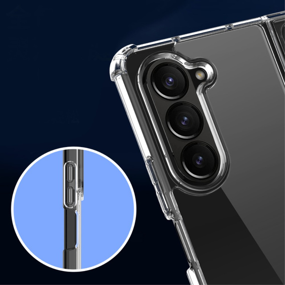 Case for Samsung Galaxy Z Fold5 5G, Dropproof, transparent