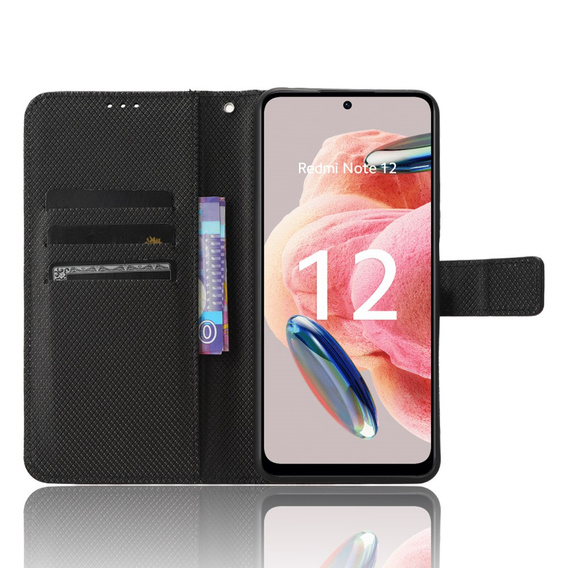 Flip case for Xiaomi Redmi Note 12 4G, Wallet Smart Magnet, black