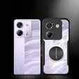 Case for Xiaomi Poco M7 Pro 5G, with magnetic sheet, transparent / black