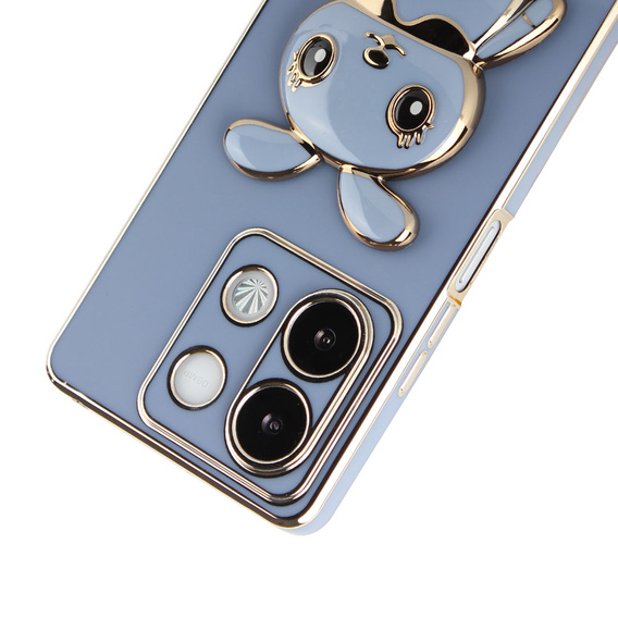 Case for Xiaomi Redmi Note 13 5G, Rabbit, blue + 9H Tempered Glass