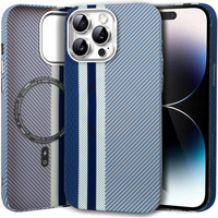 MagSafe's iPhone 14 Pro Max Case, Carbon Fiber, blue