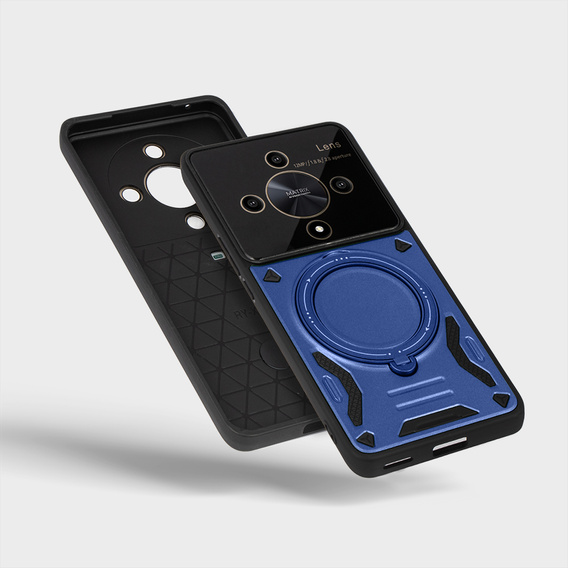 Armored Case for Honor Magic 6 Lite 5G, Magnetic Ring, blue