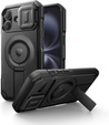 Armored case for iPhone 16, Dexnor CamProtect MagSafe, black