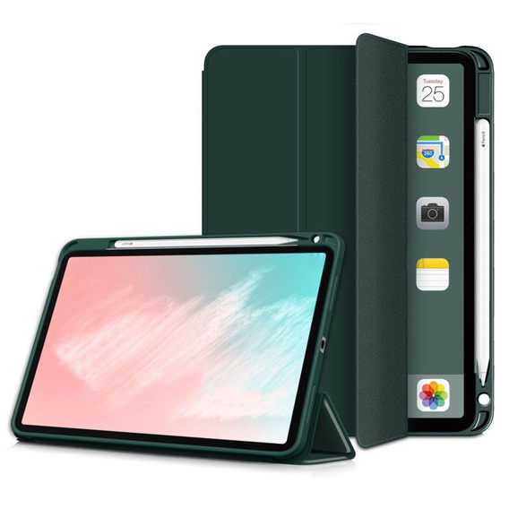 Case for iPad Air 4 2020 / Air 5 2022 10.9", Smartcase with stylus space, green