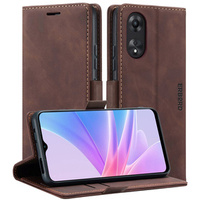 Case for Oppo A78 5G, ERBORD Vintage, wallet with flap, coffee