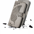 Flip case for Motorola Moto G24 / G24 Power / G04, Butterfly, grey