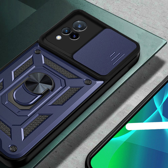 Case for Vivo V21 5G, CamShield Slide, dark blue