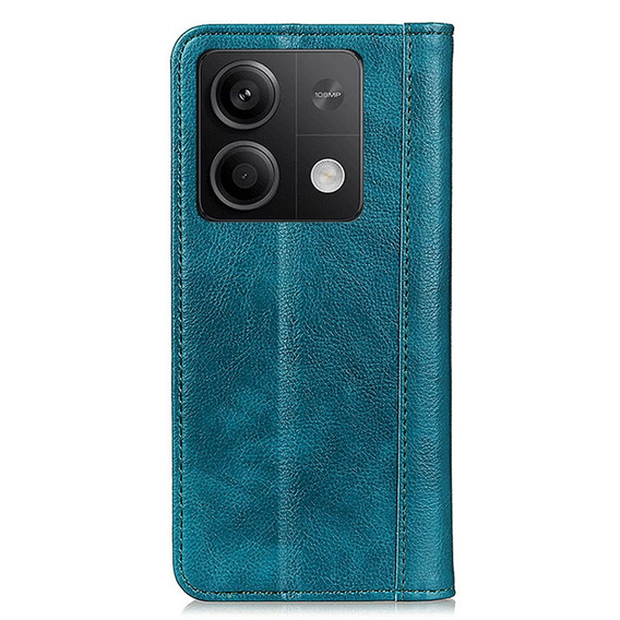 Case for Xiaomi Redmi Note 13 5G, Wallet Litchi Leather, green