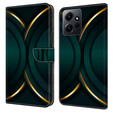 Flip case for Xiaomi Redmi Note 12 4G, Wallet, green / gold