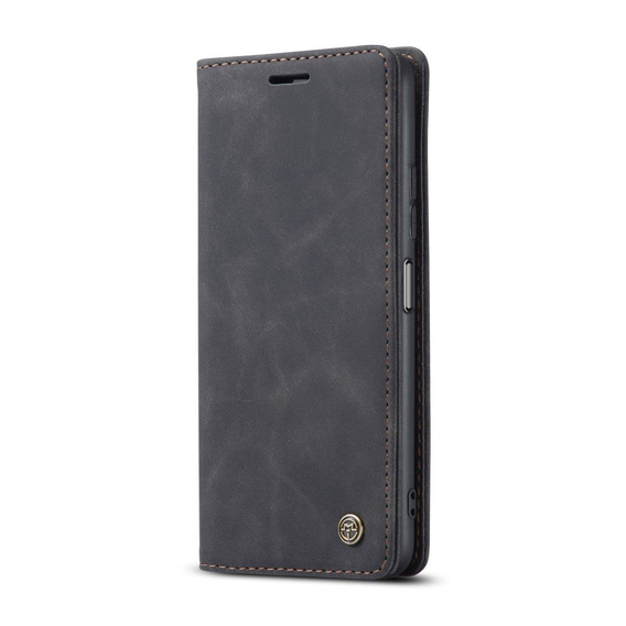 CASEME case for Xiaomi Redmi Note 10 Pro, Leather Wallet Case, black