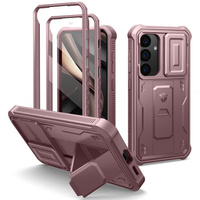 Armored case for Samsung Galaxy S25+ Plus, Dexnor Full Body (Two Frames), pink