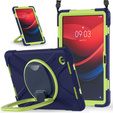 Children's case for Lenovo Tab M11, armored with strap, navy blue / green