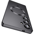 Case for Samsung Galaxy S25+ Plus, ColorMag, for MagSafe, black + 9H tempered glass