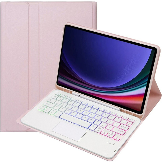 Case + keyboard Samsung Galaxy Tab S9 FE X510 / X516, with touchpad, pink