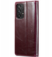CASEME flip case for Samsung Galaxy A53 5G, Waxy Textumaroon, maroon