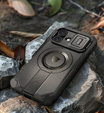Armored case for iPhone 16, Dexnor CamProtect MagSafe, black (Two frames)