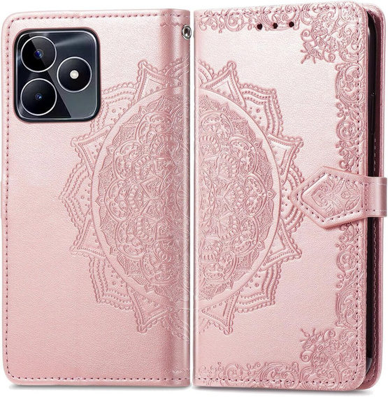 Flip case for Realme Note 50, Mandala, pink