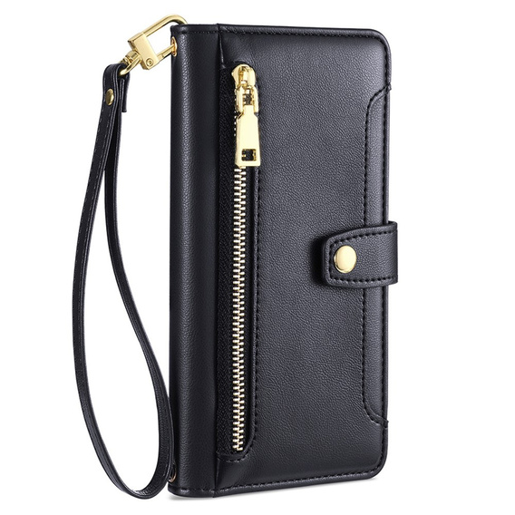 Flip case for OnePlus 12 5G, Wallet Zipper Pocket, black