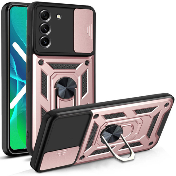 Case for Samsung Galaxy S21 FE, CamShield Slide, pink rose gold