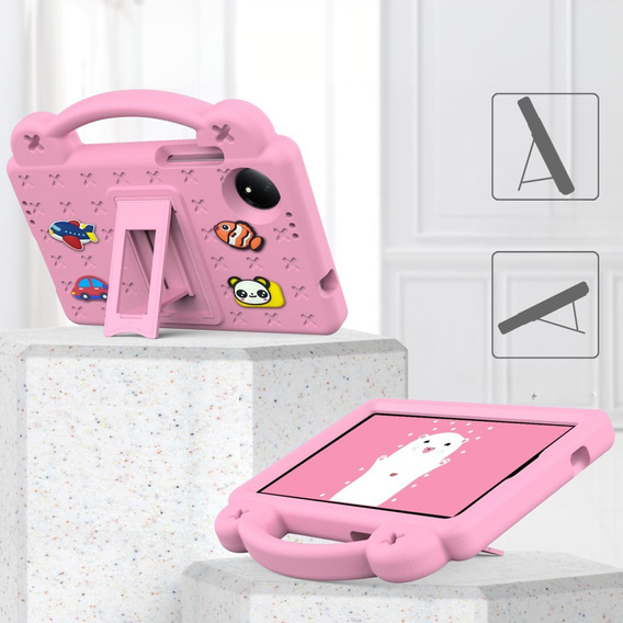 Children's case for Xiaomi Redmi Pad SE 8.7", Cute Patterns, with stand, pink