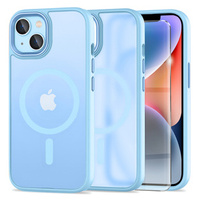 Case for iPhone 14, for MagSafe, ERBORD Matt Case, blue + Screen Glass