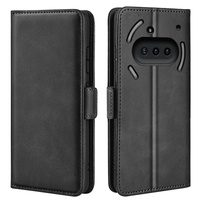 Flip case for Nothing Phone 3a, Leather Wallet, black