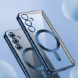 Case for Samsung Galaxy A55 5G, Electro MagSafe, blue + Screen Glass