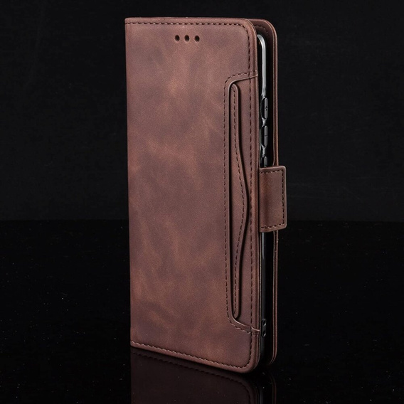 Flip case for Motorola Edge 50 Pro, Card Slot, brown