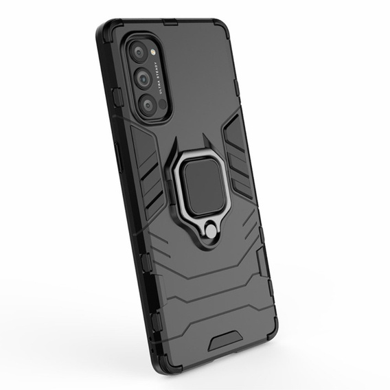 Case for Oppo Reno 4 Pro 5G, Kickstand Ring, black