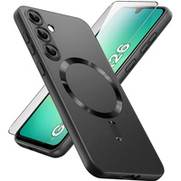 Case for Samsung Galaxy A26, ColorMag, for MagSafe, black + 9H tempered glass