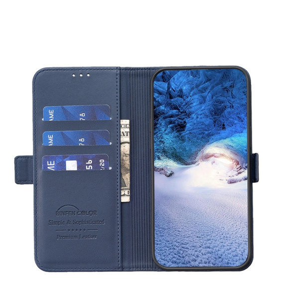 Flip case for Xiaomi Redmi Note 13 5G, BINFEN Wallet, blue