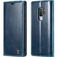 CASEME flip case for Samsung Galaxy S9+ Plus, Waxy Textublue, blue