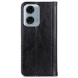 Case for Motorola Moto G24 / G24 Power / G04, Wallet Litchi Leather, black
