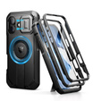 Armored case for iPhone 16, Dexnor CamProtect MagSafe, black (Two frames)