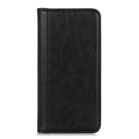 Case for Motorola Edge 40 Neo, Wallet Litchi Leather, black