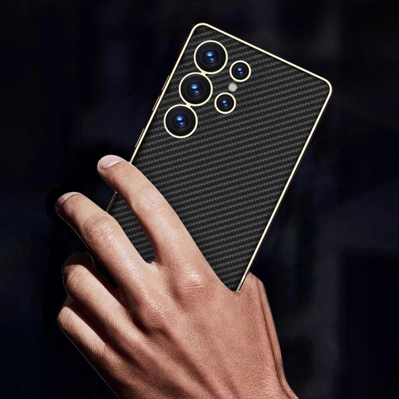 Case for Samsung Galaxy S25 Ultra, GKK Leather, carbon black